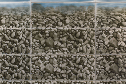 Pebble shower tile design featuring a natural stone pattern, ideal for enhancing bathroom aesthetics with a refreshing ambiance.