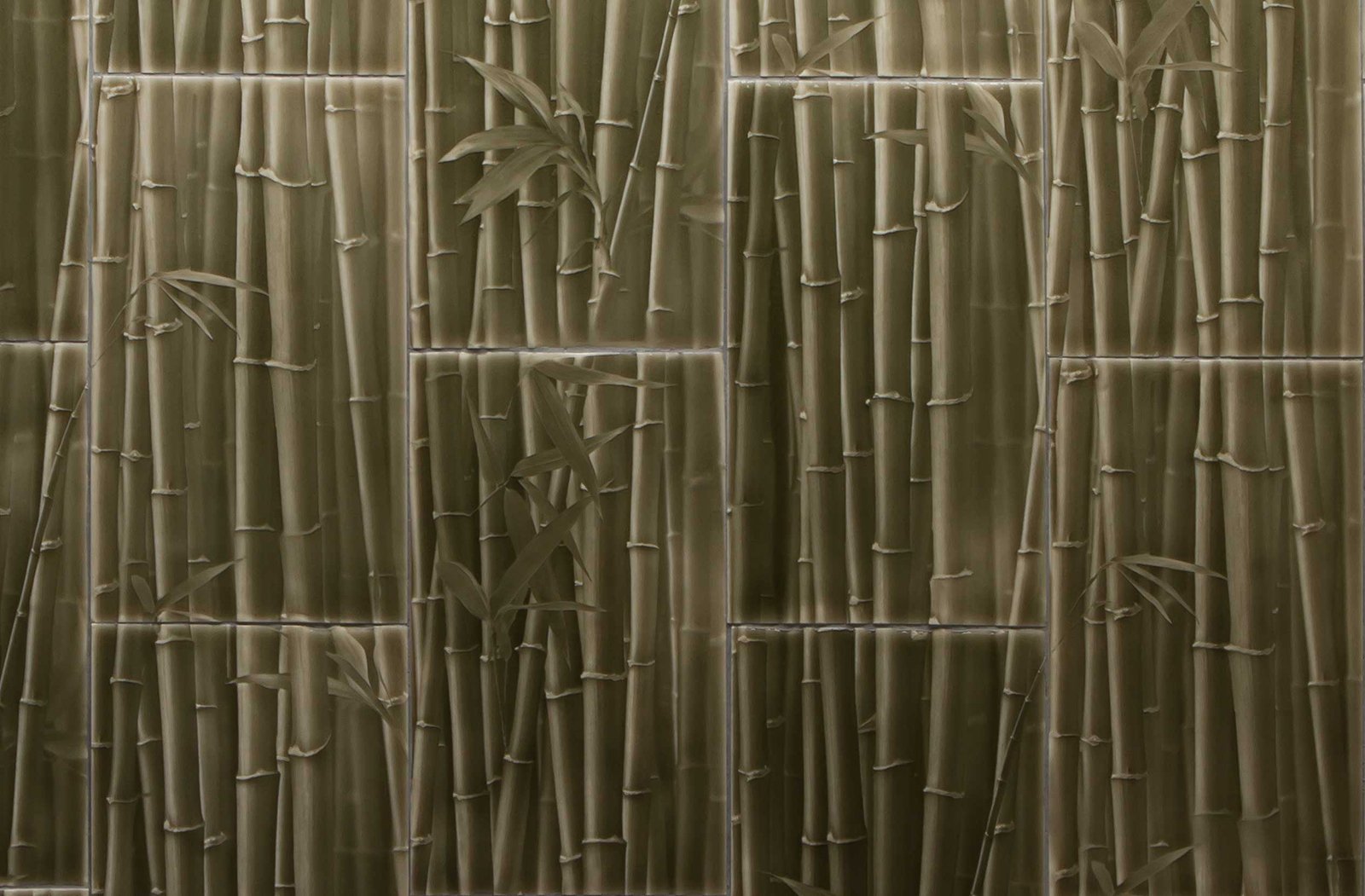 Bamboo forest tile design showcasing biophilic patterns for luxury bathroom aesthetics.