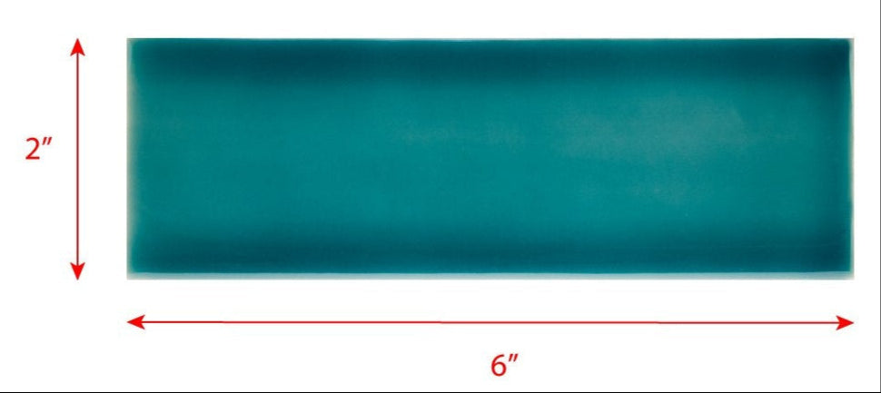 2 x 6 subway tile deep blue