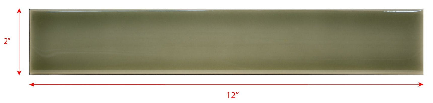 2 x 12 subway tile sage green
