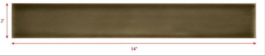 2 x 14 taupe subway tile