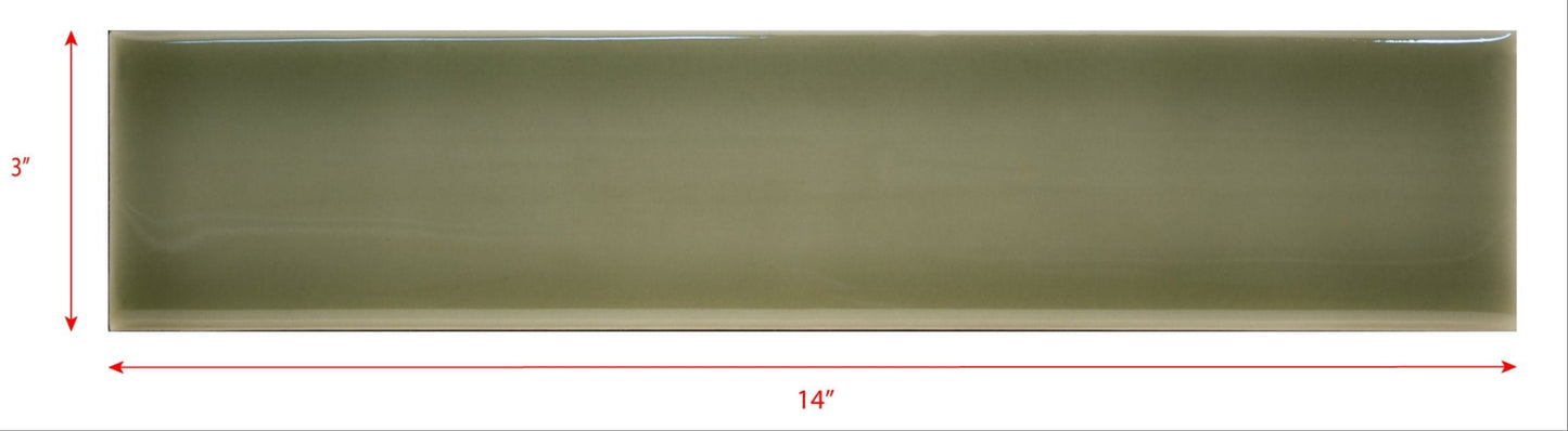 3 x 14 sage green subway tile
