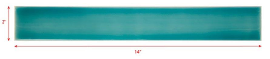 2 x 14 bermuda blue subway tile