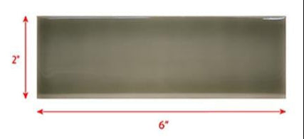 2 x 6 gray subway tile