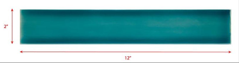 2 x 12 caribbean turquoise subway tile