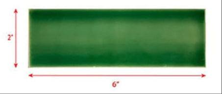 2 x 6 grass green subway tile