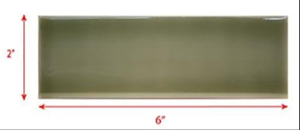 2 x 6 sage green subway tile