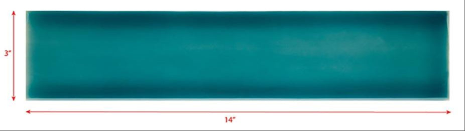 3 x 14 caribbean turquoise subway tile