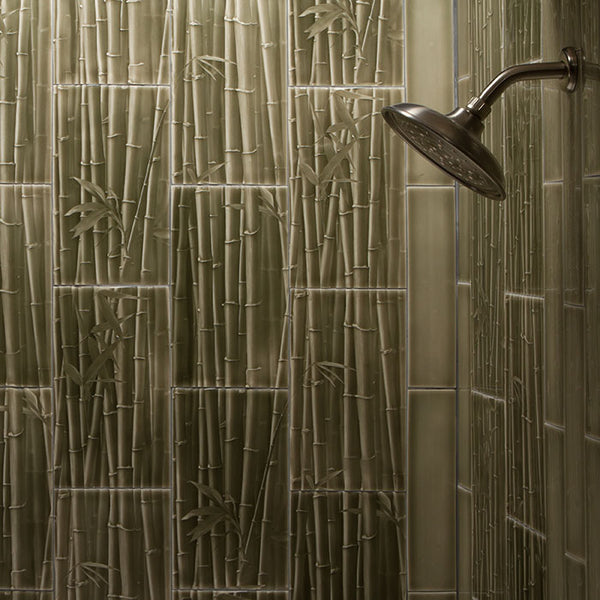 Bamboo Walk In Shower Tile Designs