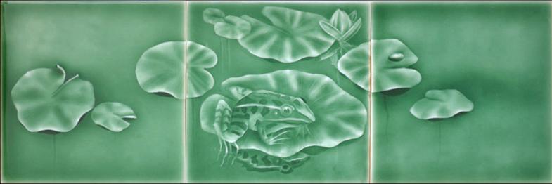 Tile of Frog on Lily Pad